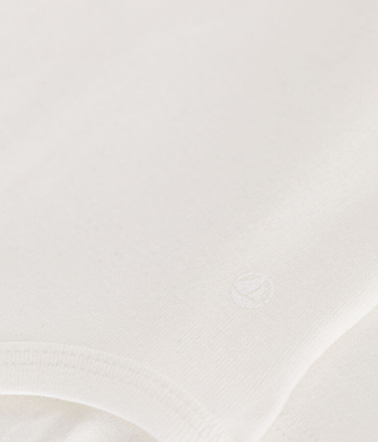 Lang&auml;rmeliger Baby-Body aus Baumwolle mit Rollkragen weiss