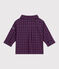 Baby-Hemd aus Flanell mit Karomuster blau SMOKING/weiss MULTICO