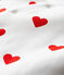 Baby-Langoverall aus Rippstrick mit roten Herzen weiss MARSHMALLOW/rot TERKUIT