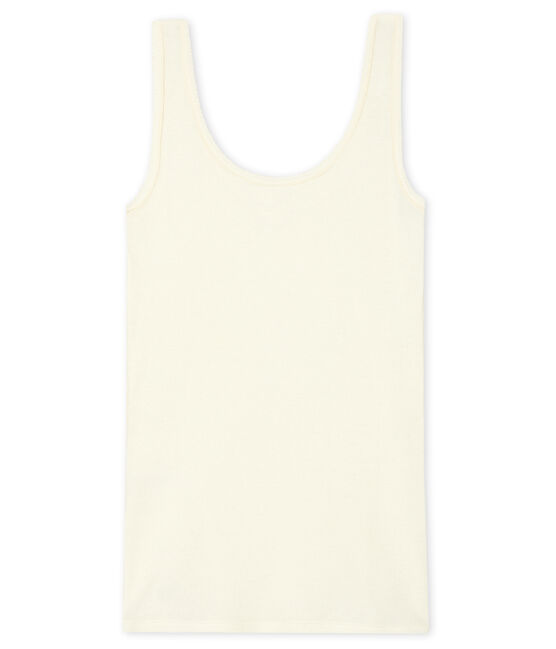 Tanktop aus 2 x 2 Rippstrick für Damen weiss MARSHMALLOW