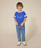 Kurzärmeliges Kinder-T-Shirt aus feinem Jersey für Jungen blau CALVIN