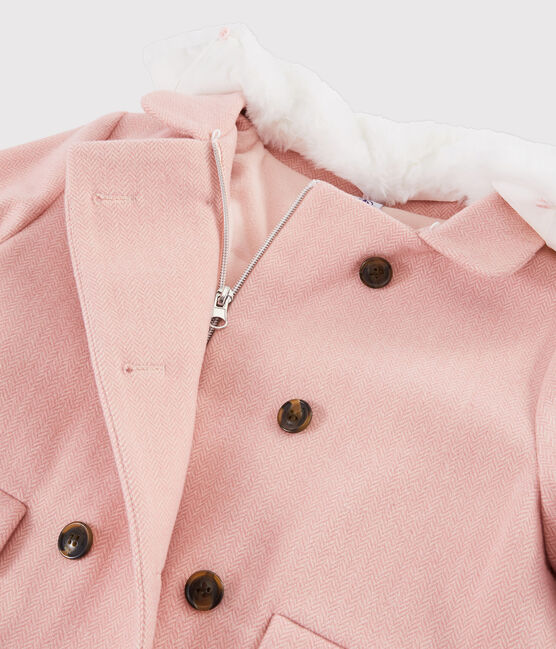 Mantel aus Wollstoff für Mädchen rosa ROSE