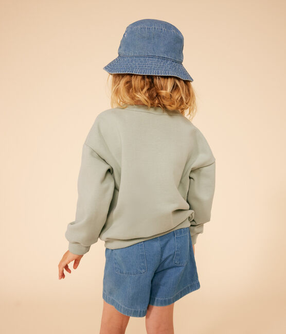 Kinder-Sweatshirt aus Molton für Mädchen grün HERBIER