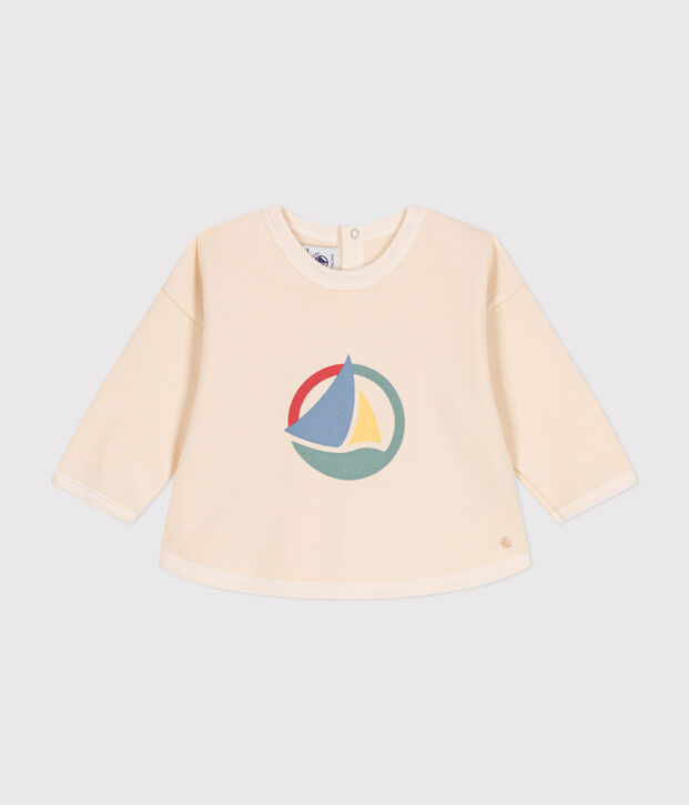 Baby-Sweatshirt aus Molton naturfarben