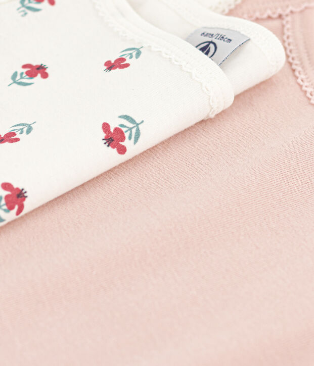 2er-Set Spaghetti-Tops aus Baumwolle mit Blumenmotiv f&uuml;r M&auml;dchen vielfarbig