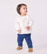 Langärmelige Baby-Bluse aus Baumwoll-Popeline mit Kragen und Stickereien