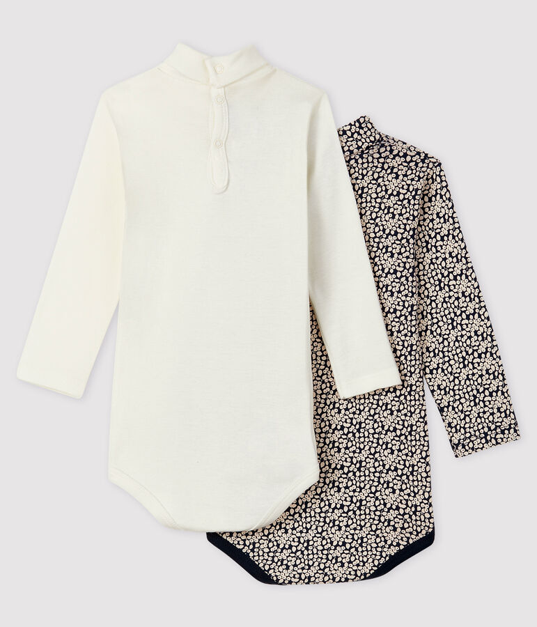 Set mit 2 langen Baby-Bodys f&uuml;r M&auml;dchen vielfarbig