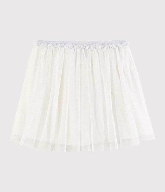 Kinderrock aus Tüll für Mädchen weiss MARSHMALLOW/grau ARGENT