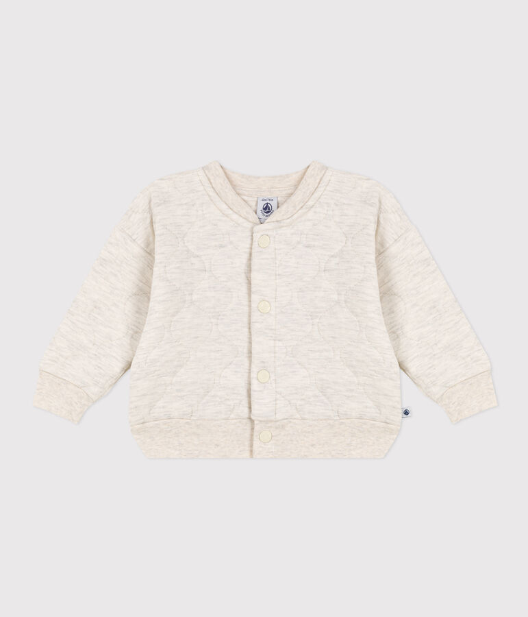 Baby College-Jacke aus gestepptem Doppeljersey beige