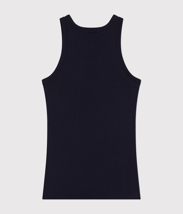 Damen-Tanktop L&rsquo;Iconique aus Baumwolle blau SMOKING