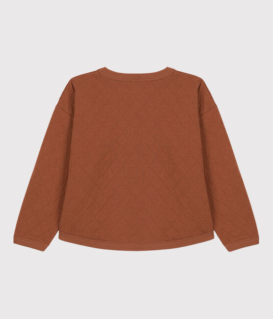 Kinder-Sweatshirt aus gestepptem Doppeljersey für Mädchen / Jungen braun CINA