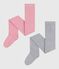 2er-Set Kinder-Strumpfhosen aus Baumwolljersey rosa CHARME/ FUMEE