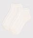 2er-Set einfarbige Kindersocken aus Baumwolljersey
