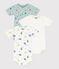 Set kurz&auml;rmelige Baby-Bodys aus Baumwolle mit Drachenmotiv vielfarbig
