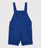 Kurze Baby-Latzhose aus Sergestoff für Jungen blau SURF