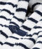 Baby-Badecape aus Frottee mit Streifenmuster weiss LAIT/blau MEDIEVAL