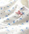 Baby-Bodyjama aus Velours mit Blümchen-Motiv für Mädchen weiss MARSHMALLOW/weiss MULTICO