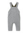 Gesteppte Baby-Jungen-Latzhose aus gedoppeltem Jersey grau SUBWAY CHINE