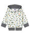 Gemustertes baby-kapuzenSweatshirt mit reissverschluss jungen weiss MARSHMALLOW/weiss MULTICO