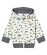 Gemustertes baby-kapuzenSweatshirt mit reissverschluss jungen