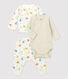 Dreiteiliges Baby-Set aus Bio-Doppeljersey mit Affenprint