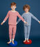 Rippstrick-Pyjama für kleine Jungen rot TERKUIT/weiss MARSHMALLOW