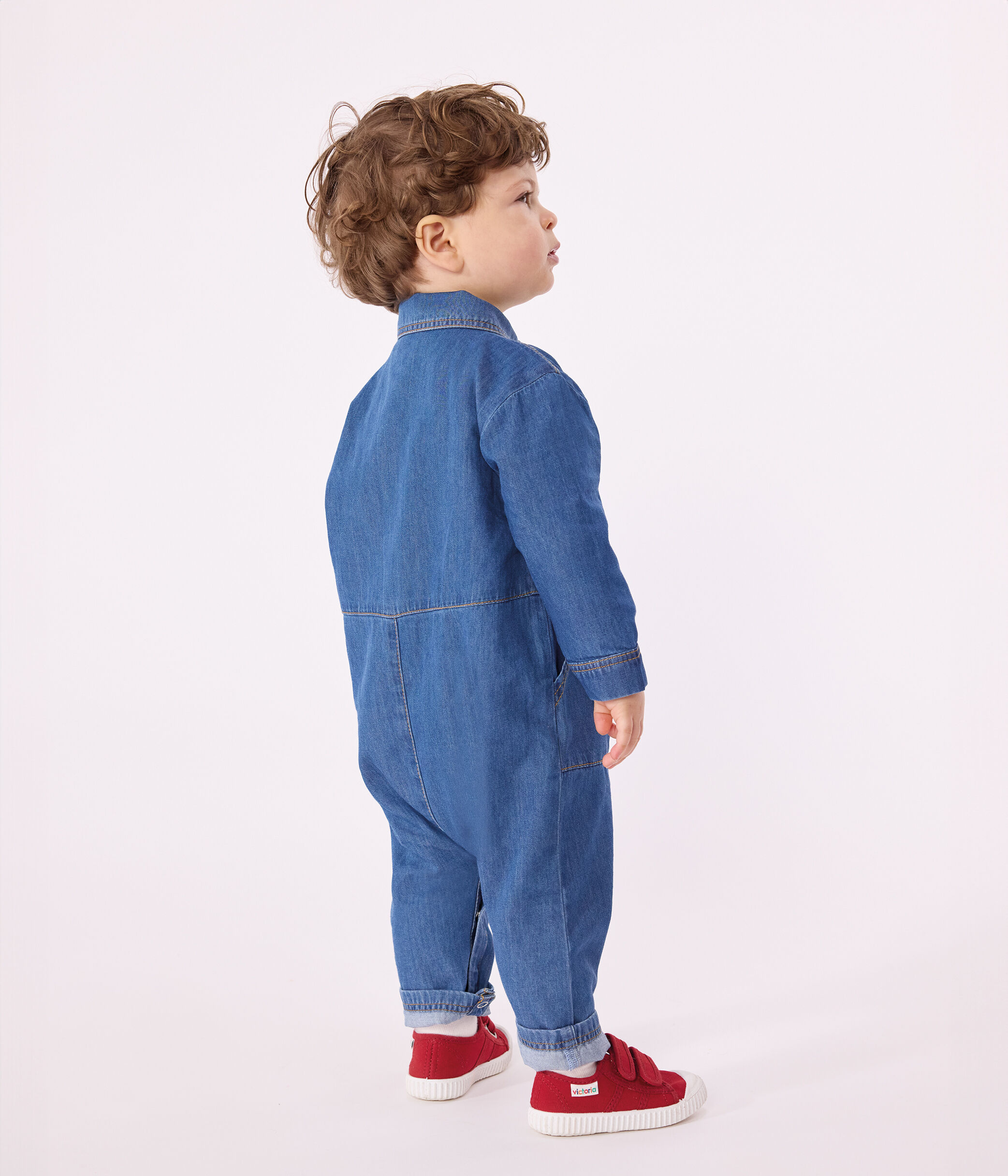 Petit Bateau Baby-Mädchen Overall - Samtiger Bademantel | Ärmellos Mit Trägern | Winter Mode