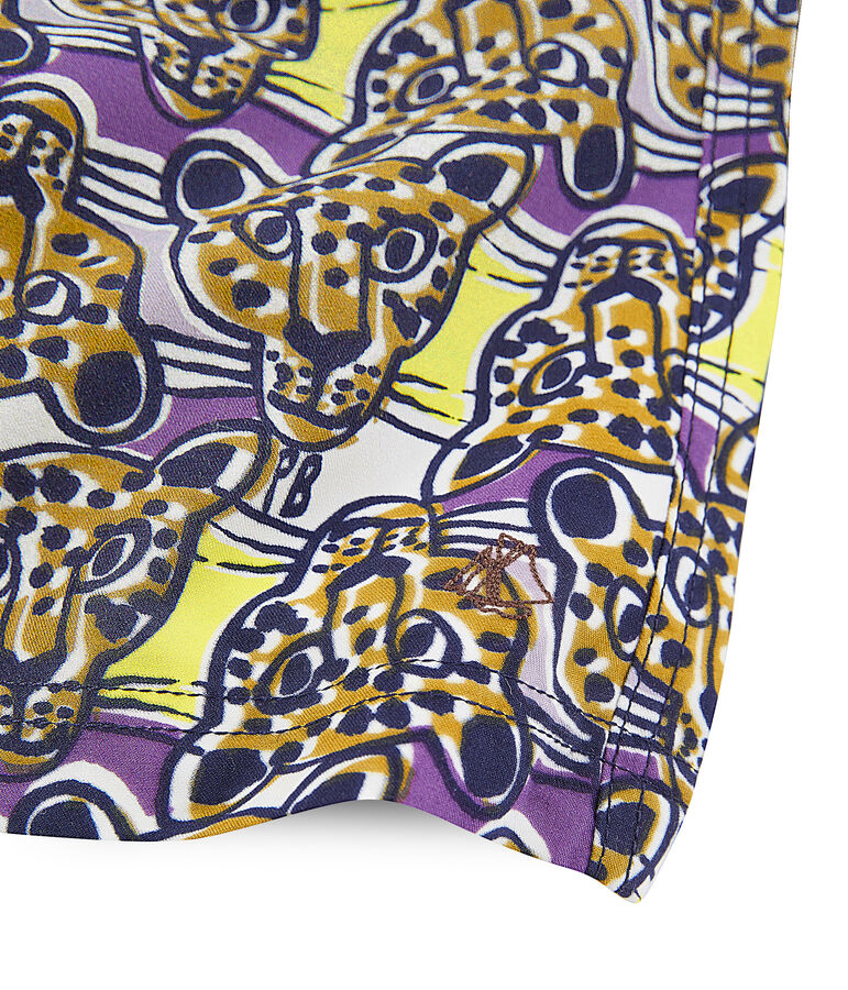 Bedruckte Strandshorts Kinder Jungen weiss/vielfarbig