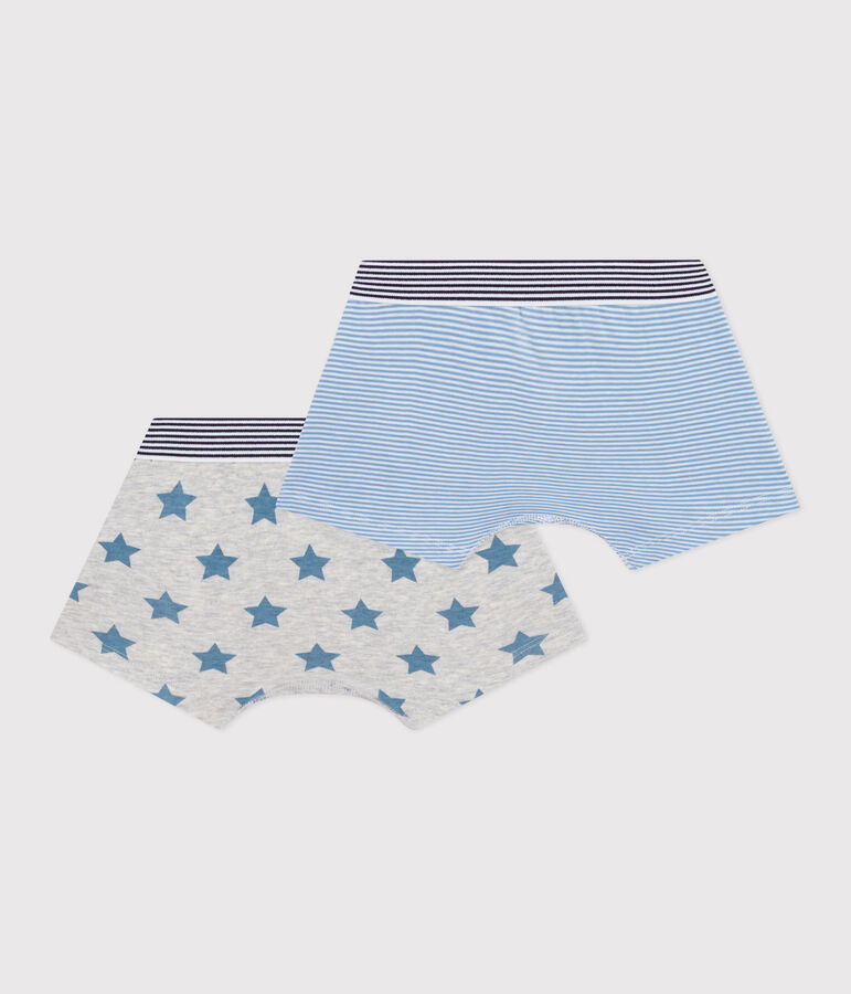 Set Kinder-Boxershorts aus Baumwolle mit Sternenmotiv vielfarbig
