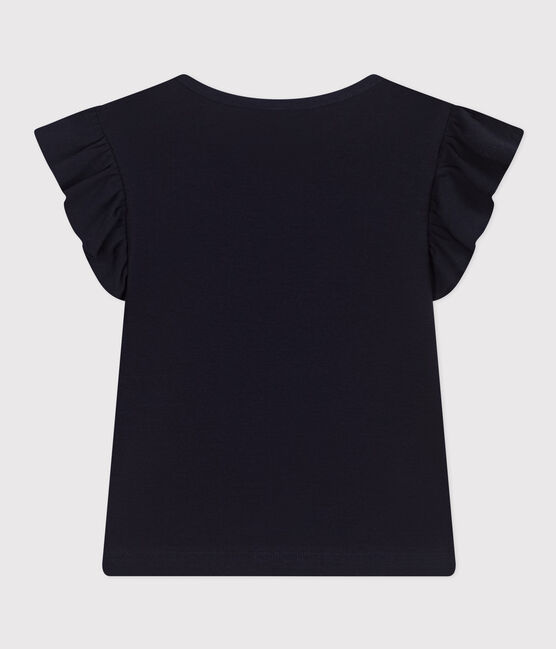 Kinder-T-Shirt aus Baumwolle für Mädchen blau SMOKING