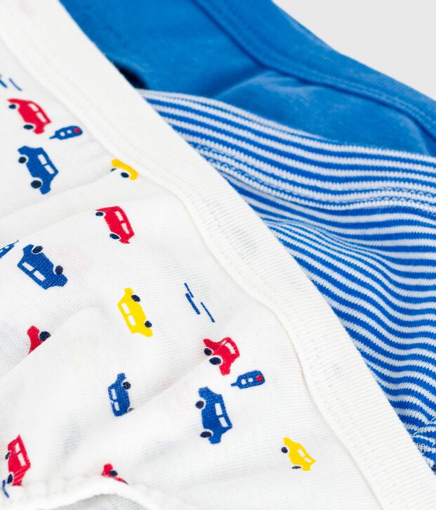 Set Kinder-Slips aus Baumwolle mit Auto-Motiv vielfarbig