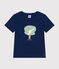 Kurzärmeliges Kinder-T-Shirt aus feinem Jersey für Jungen blau MEDIEVAL