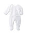 Baby-Ensemble, Unisex, Hemdchen und Hose weiss ECUME/grau GRIS