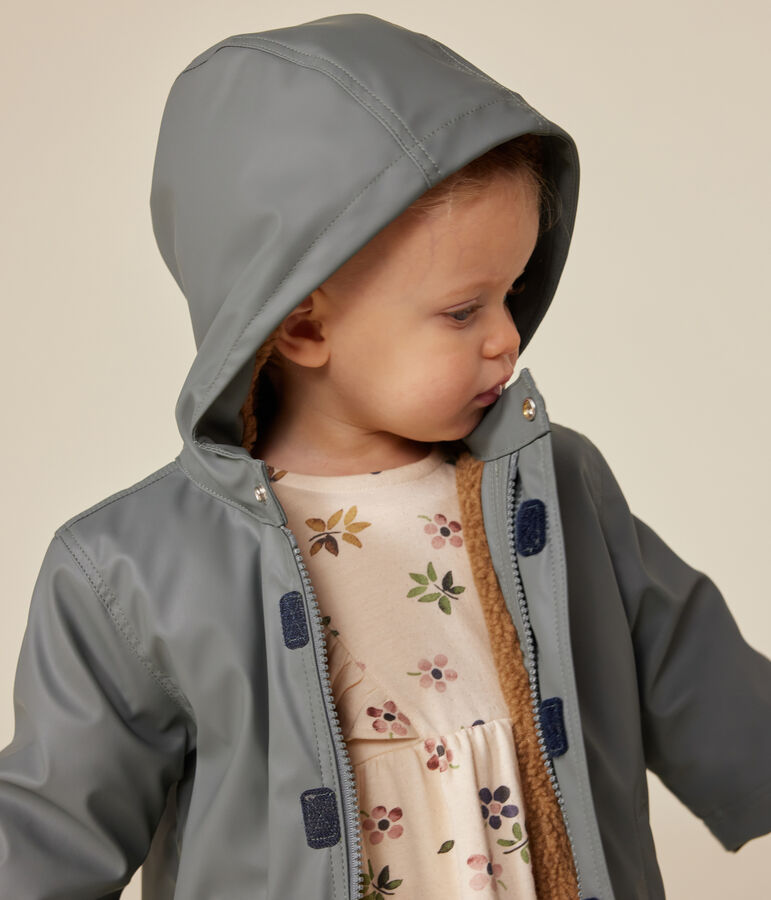 Warme Baby-Regenjacke gr&uuml;n THUYA