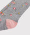 Baby-Strumpfhose für Mädchen rosa CHARME/grau SUBWAY