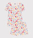 Kurzer Kinderpyjama aus Baumwolle mit Blumenmuster