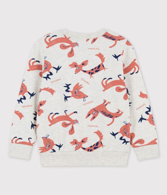 Kinder-Sweatshirt aus Molton beige MONTELIMAR/weiss MULTICO