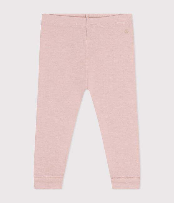 Baby-Leggings aus einfarbiger Baumwolle rosa SALINE