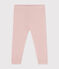 Baby-Leggings aus einfarbiger Baumwolle rosa SALINE