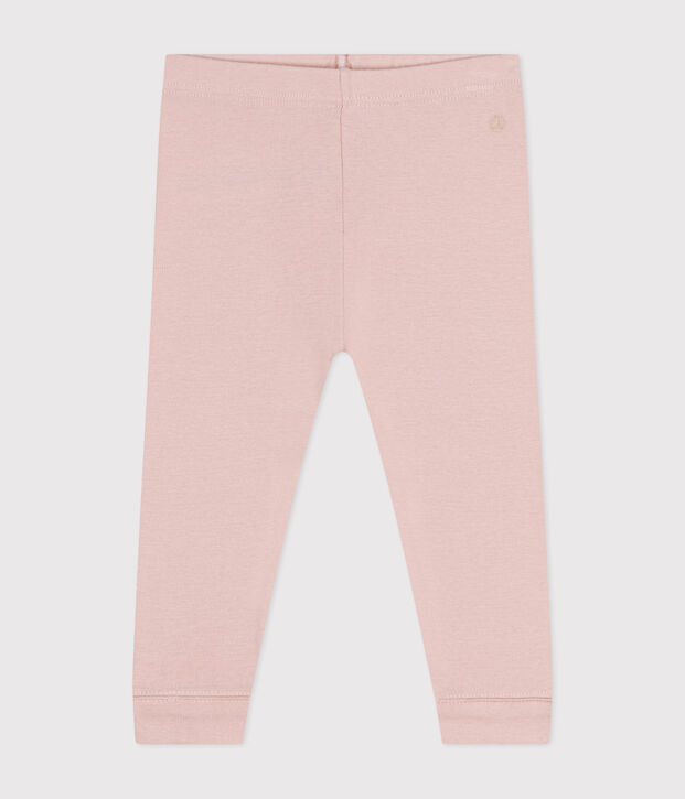 Baby-Leggings aus einfarbiger Baumwolle rosa