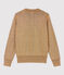 Marinepullover aus goldfarbener Baumwolle für Damen braun BRINDILLE/gelb DORE