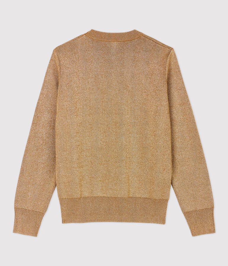 Marinepullover aus goldfarbener Baumwolle f&uuml;r Damen braun/gelb