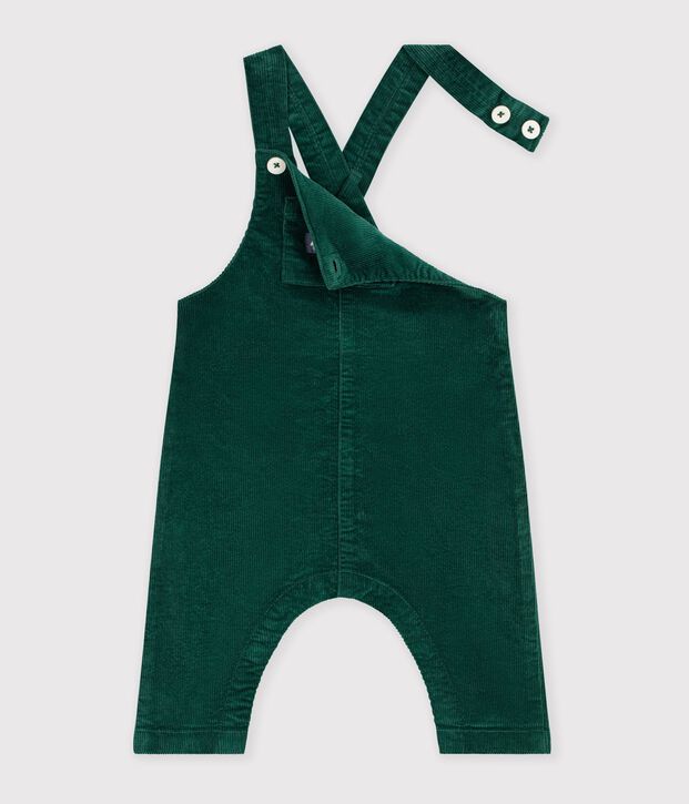 Langbeinige Baby-Latzhose aus einfarbigem Feincord TREE