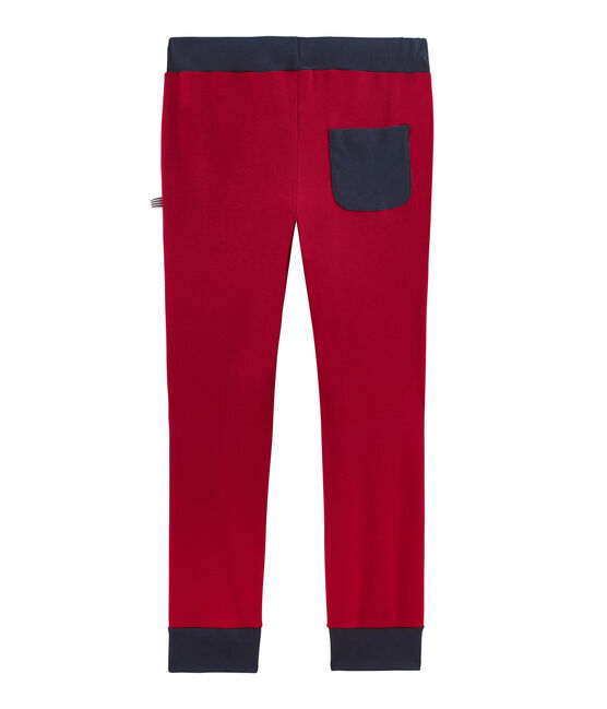 Jogginghose aus Rippstoff für Jungen rot TERKUIT CN