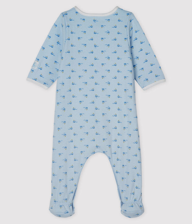 Baby-Bodyjama aus Doppeljersey blau/vielfarbig