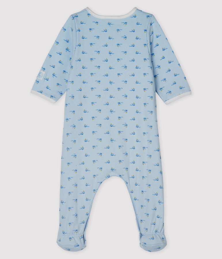 Baby-Bodyjama aus Doppeljersey blau/vielfarbig