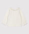 Baby-Bluse aus Baumwolle. weiss MARSHMALLOW/grau ARGENT