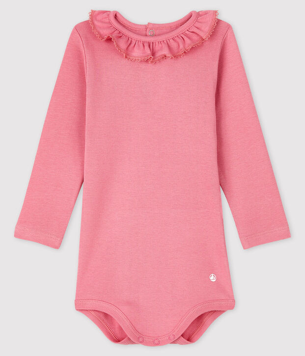 Lang&auml;rmliger Baby-Body f&uuml;r M&auml;dchen rosa