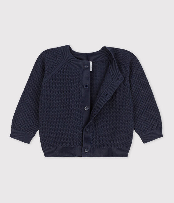 Baby-Cardigan aus Baumwollstrick blau SMOKING