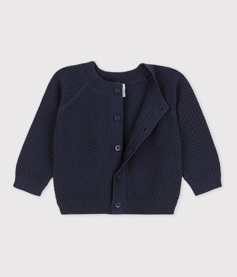 Baby-Cardigan aus Baumwollstrick blau